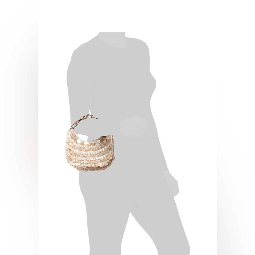 Elegant Cream Mini Bag with Gold Accents - Picture 4 of 4